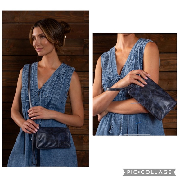 NWT Bed Stu Cadence Wallet Wristlet Crossbody Bag Future Dusk Black Delux $175 - Picture 15 of 15